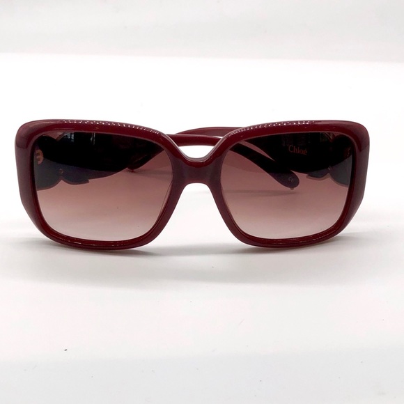 Chloe Accessories - Chloe Square Burgundy CL 2239 Sunglasses